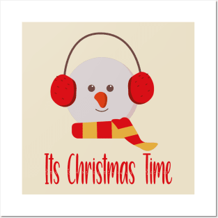 It's Christmas Time for the Cute Snowman Posters and Art